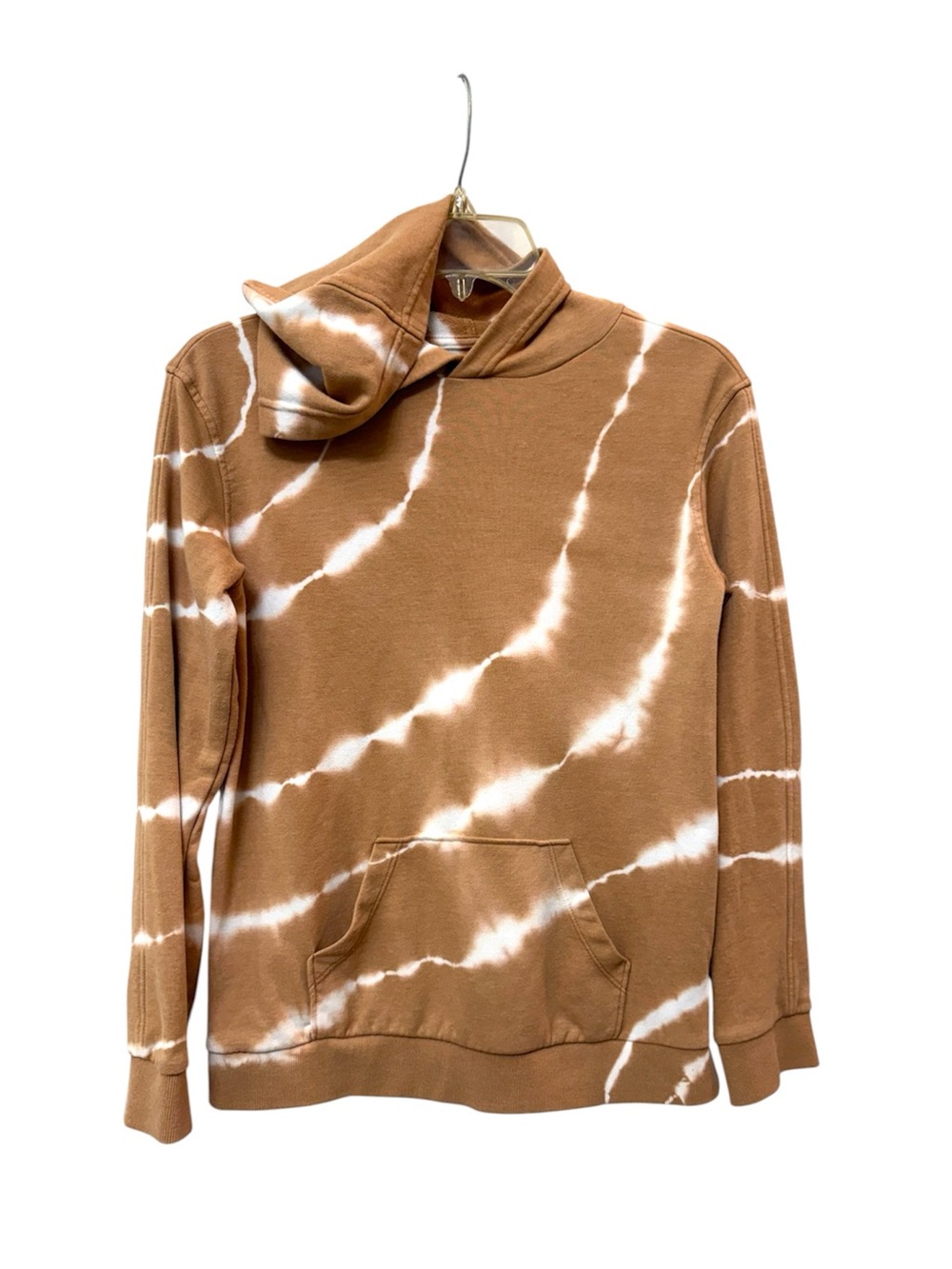 Tie-Dye Hoodie True Craft Brown and White Sweater Medium